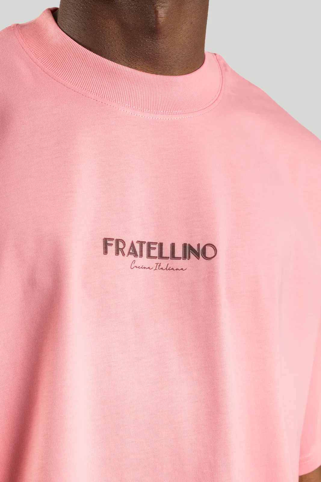 T-shirt San Valentino Fratellino rosa, dettaglio
