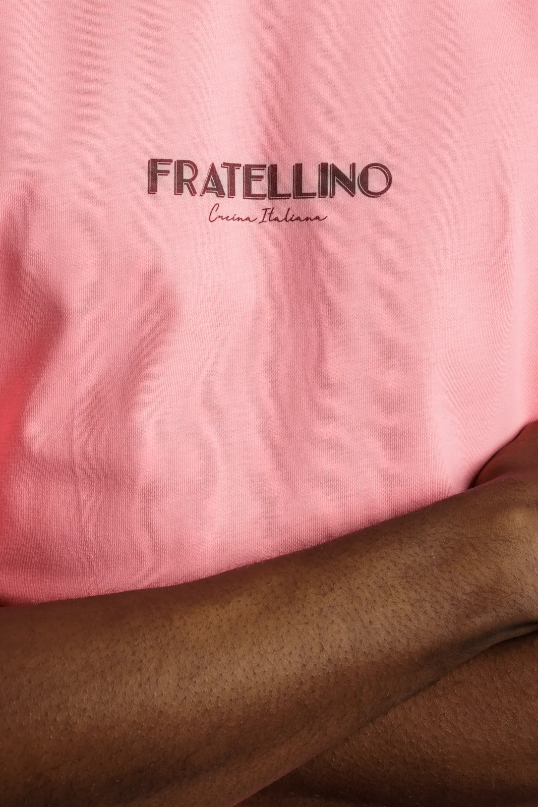 T-shirt San Valentino Fratellino rosa, dettaglio