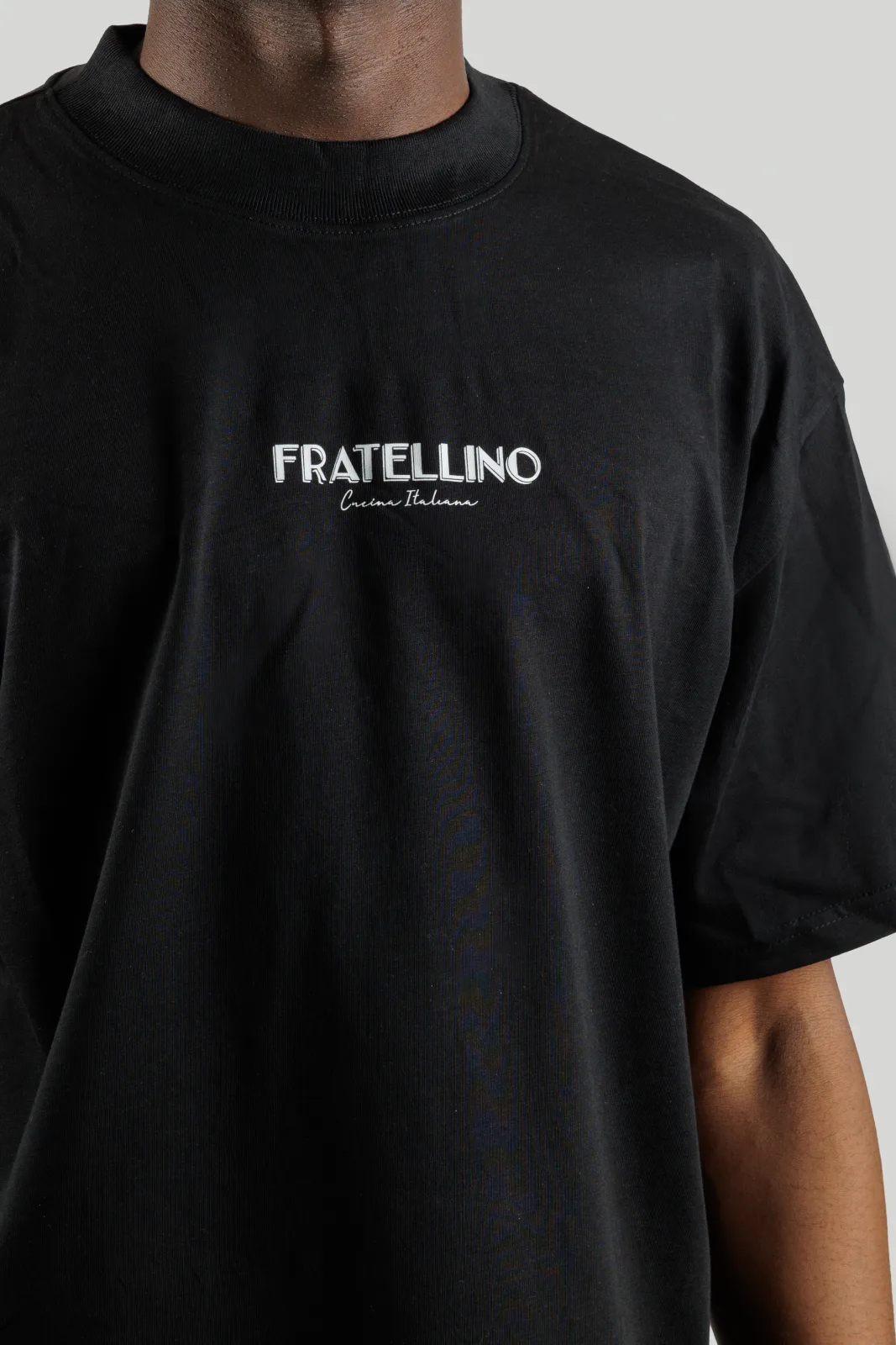 T-shirt Santa Rosalia noir, détail