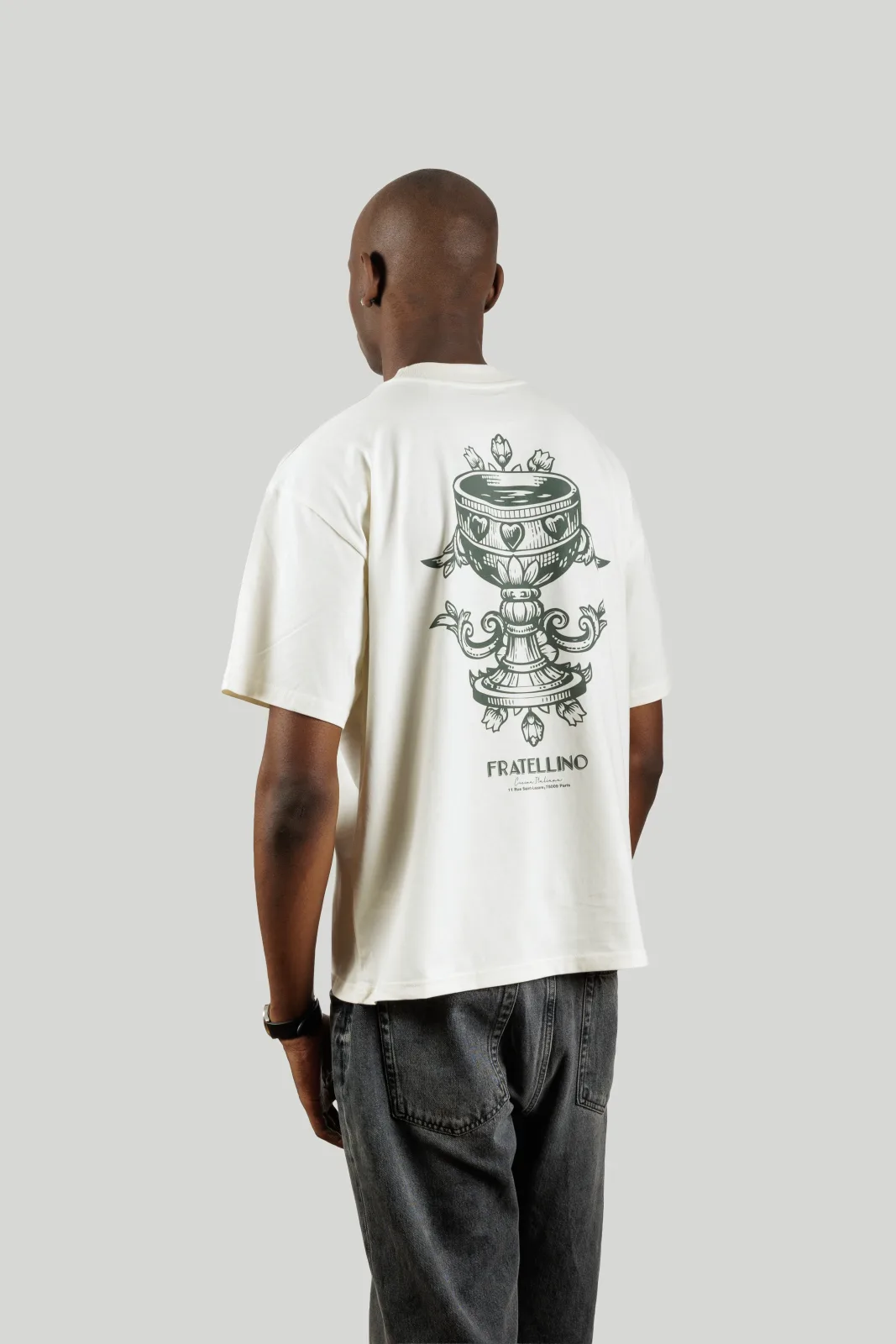 Camiseta Scopa Coppe color crema, vista posterior