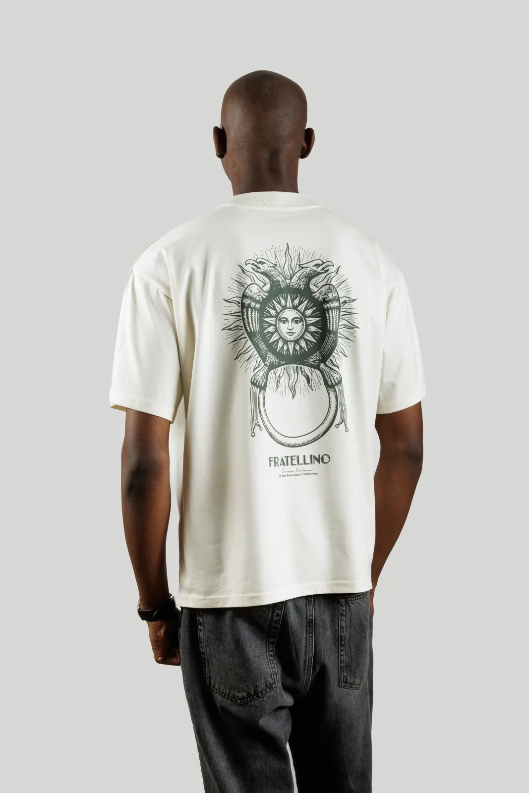 Camiseta Scopa Solare color crema, vista posterior