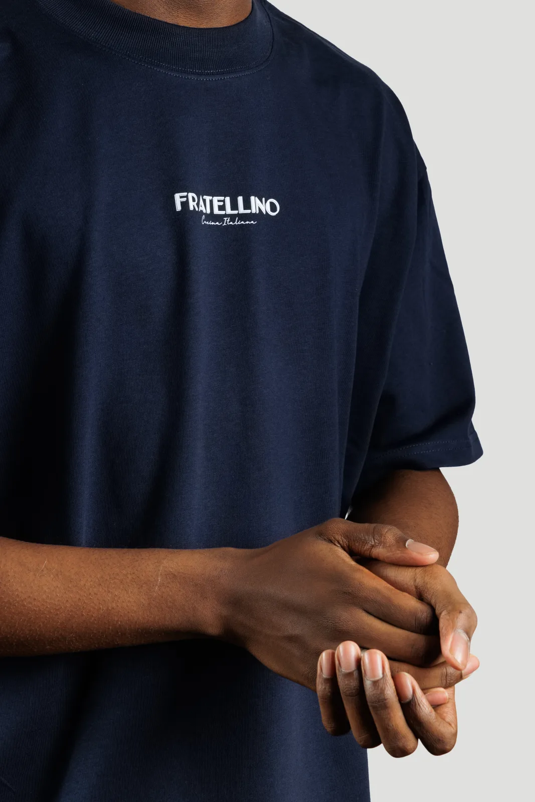 T-shirt Sicilia blu navy, dettaglio