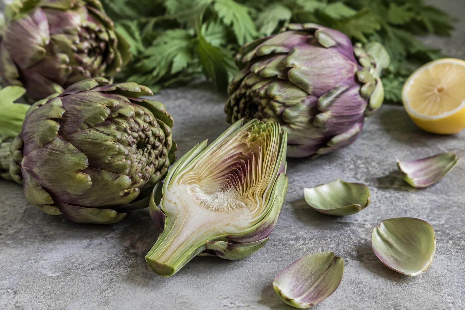 Artichauts frais et préparations italiennes traditionnelles