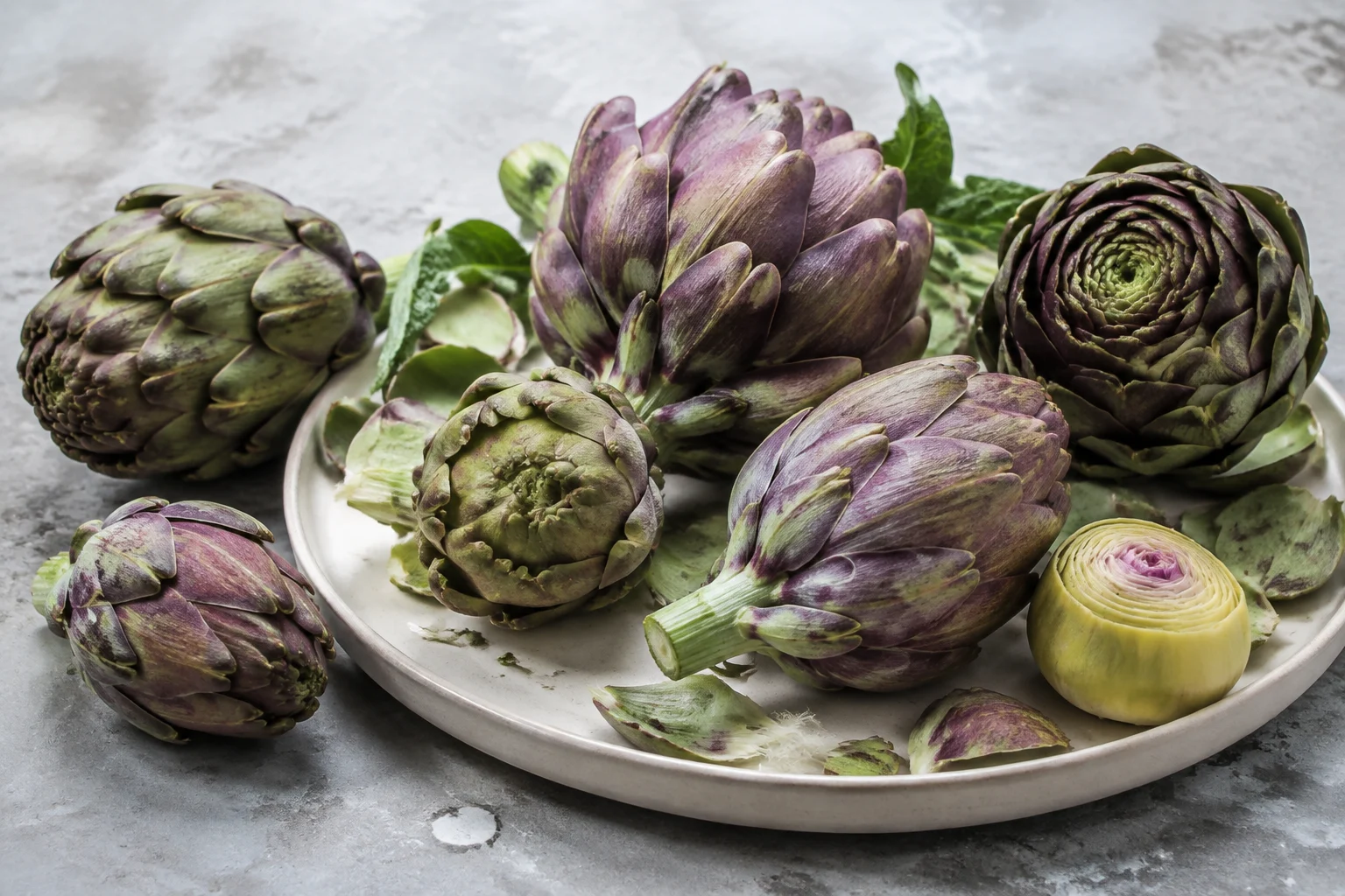 Artichaut italien frais sur un marché traditionnel