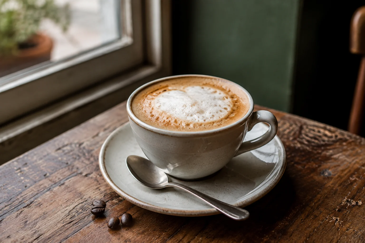 Une tasse de cappuccino italien avec une mousse de lait onctueuse
