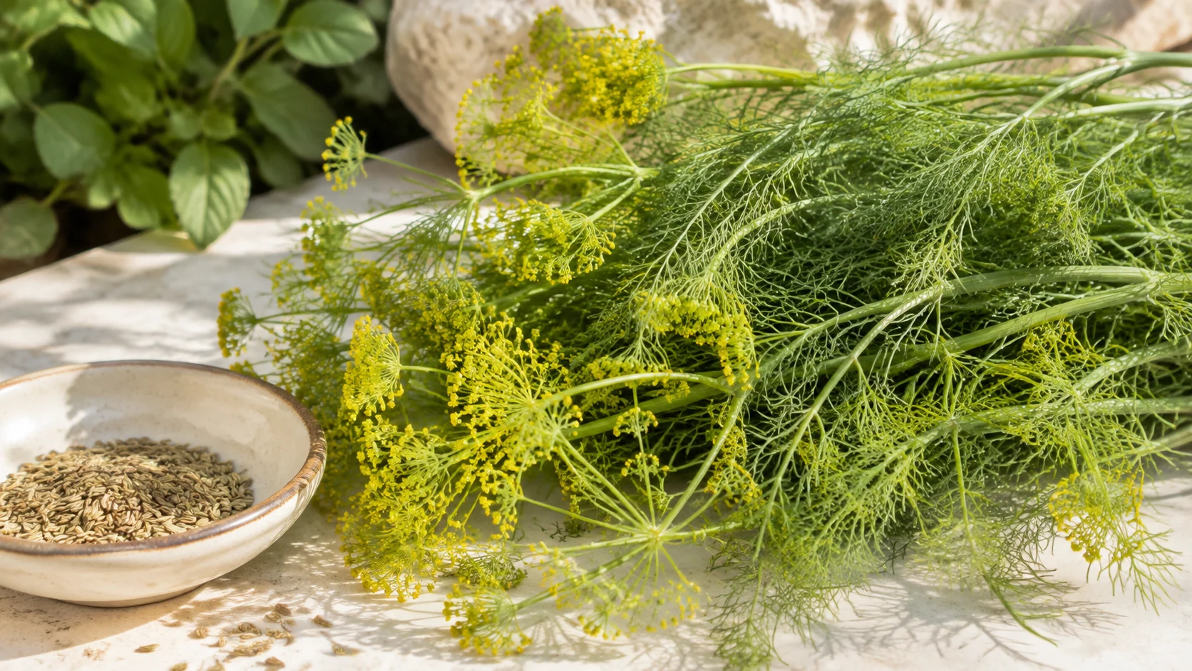 Fenouil sauvage Finocchietto Selvatico frais avec ses feuilles fines