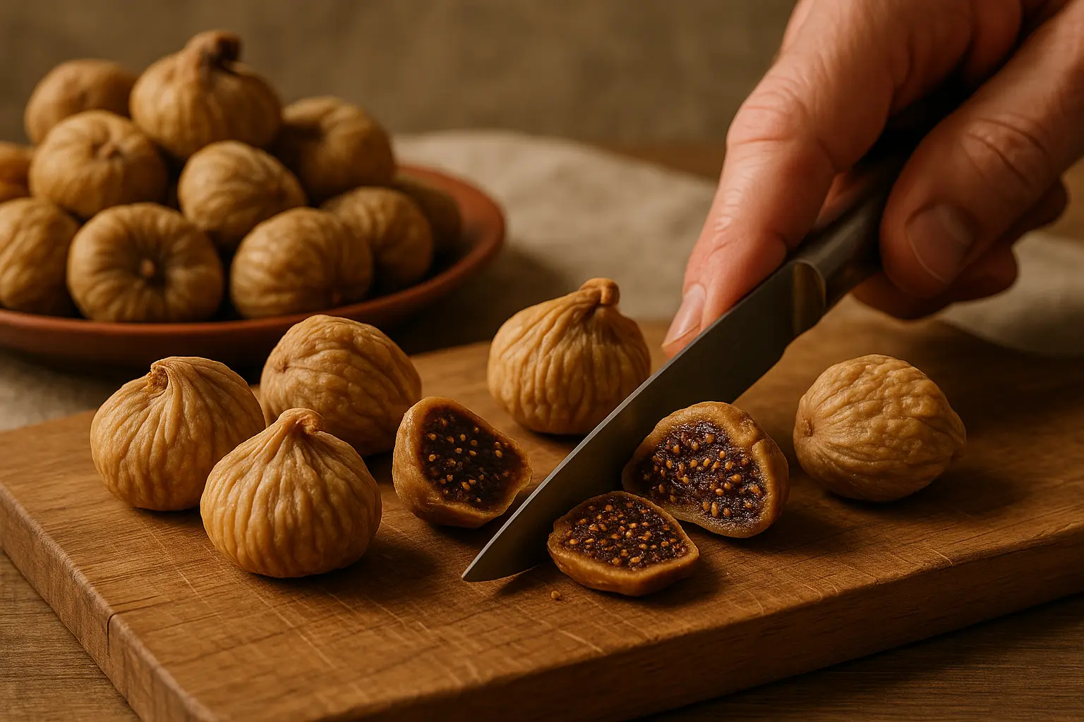 Figues sèches étalées au soleil sur une natte en Calabre