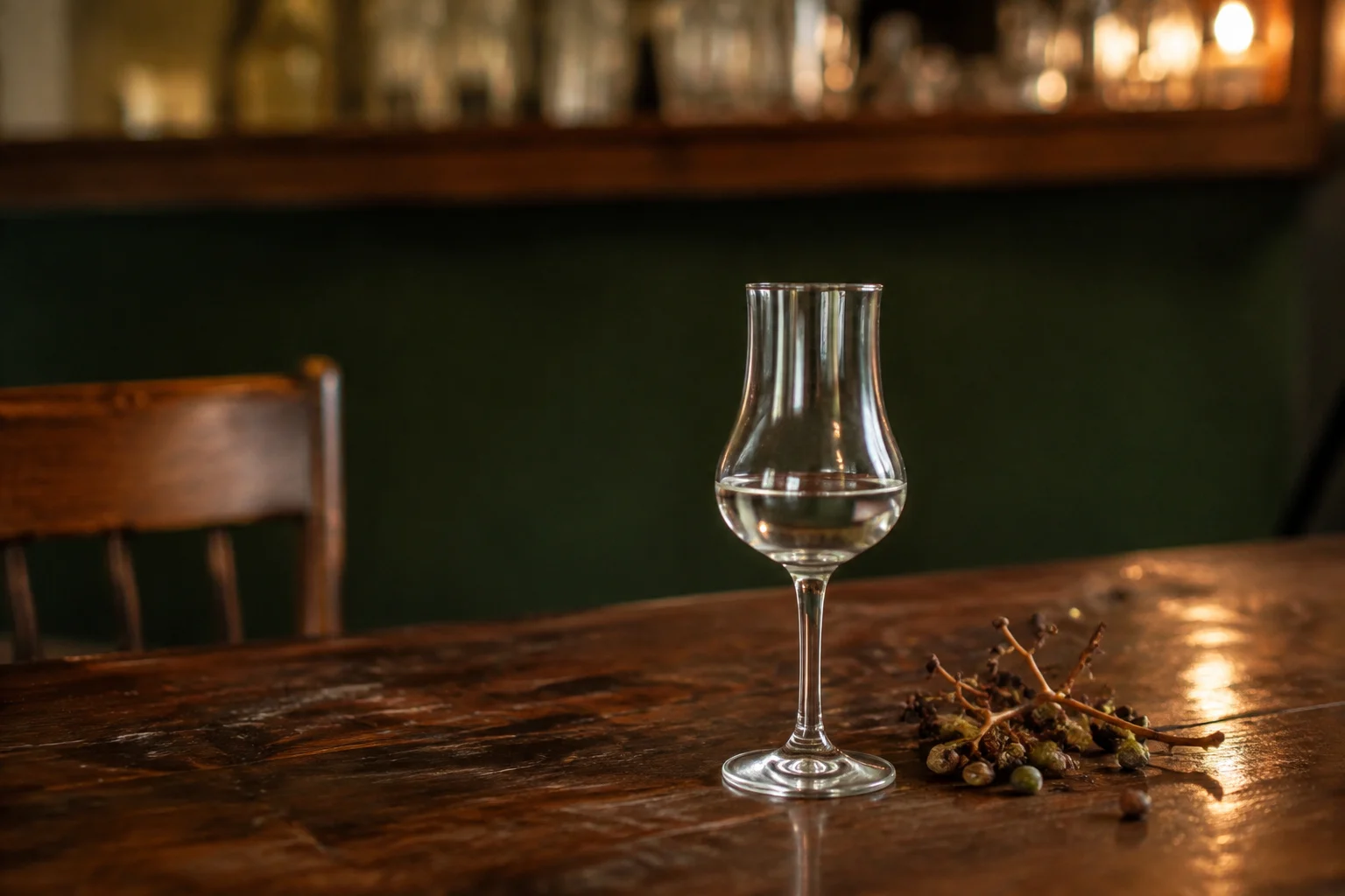 Verre de grappa italienne traditionnelle