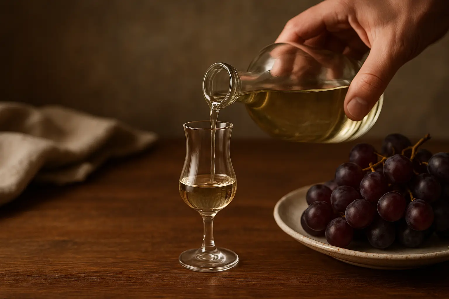 Verre de grappa italienne traditionnelle