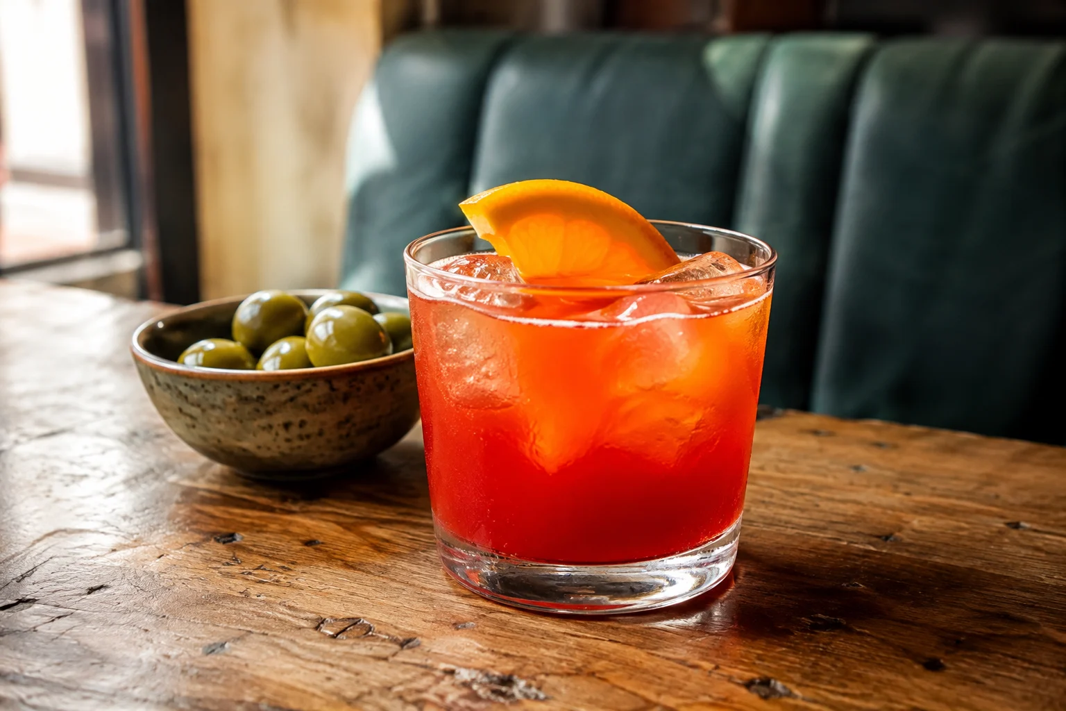 Verre de Garibaldi avec Campari et jus d’orange