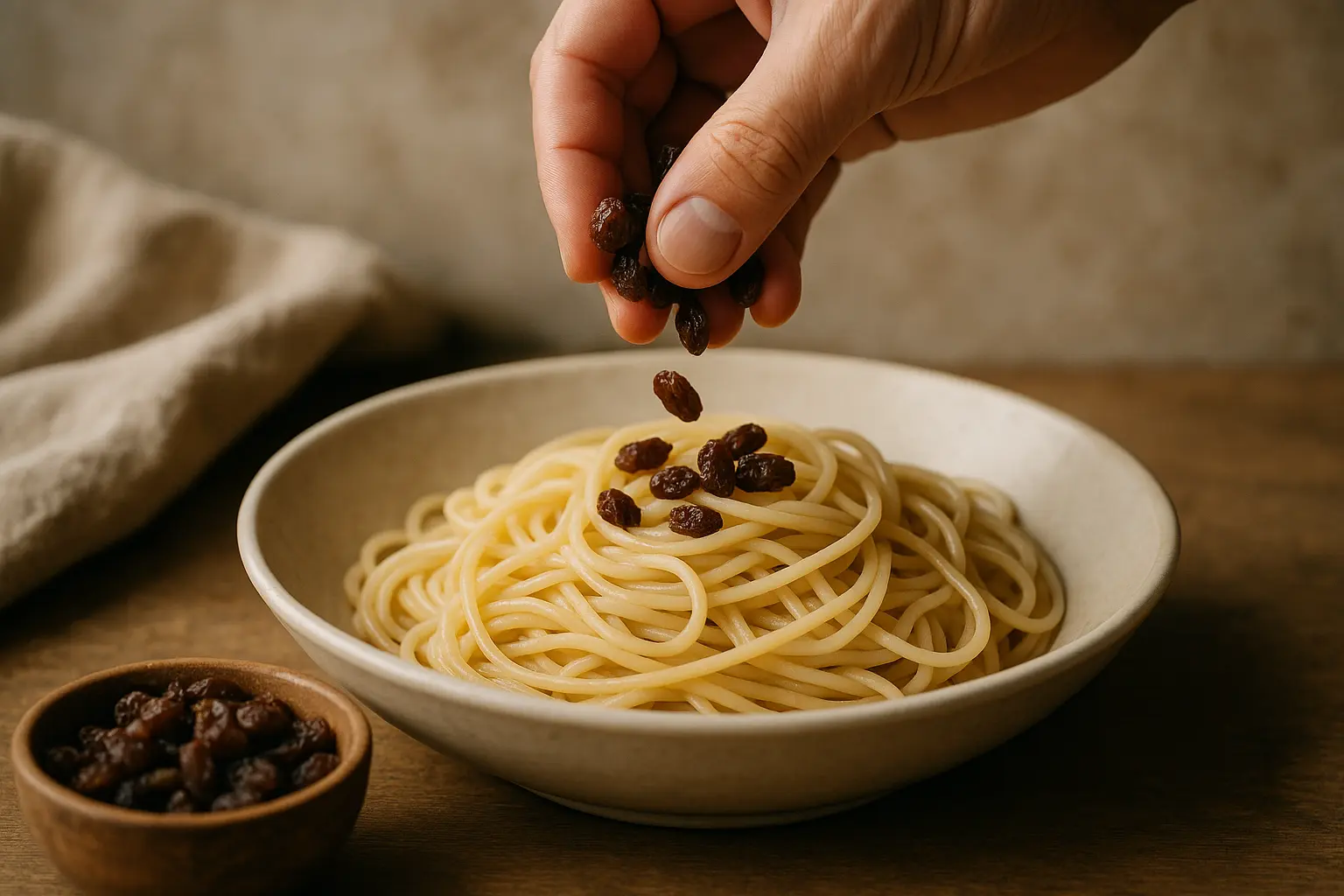 Grappes de raisins secs italiens traditionnels étalées au soleil