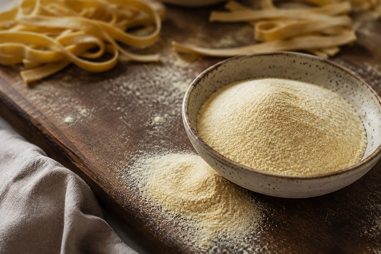 Semola di grano duro, farine jaune dorée pour pâtes italiennes