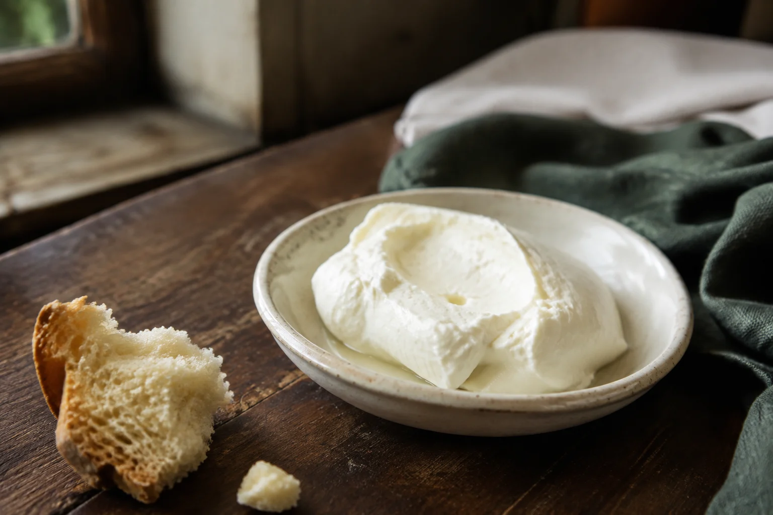 Fromage stracchino italien frais et crémeux