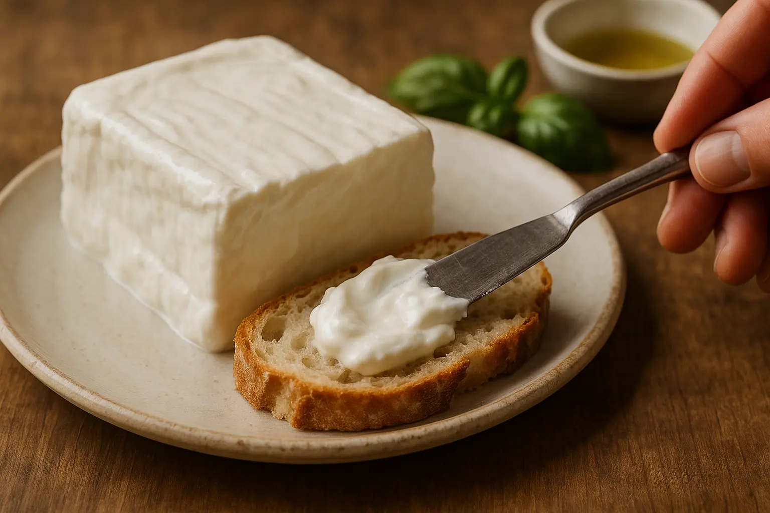 Fromage stracchino italien frais et crémeux